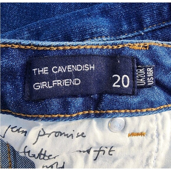 Boden The Cavendish Girlfriend Ankle Jeans Embroidered Artisan UK 20R US 16 R - Picture 15 of 16